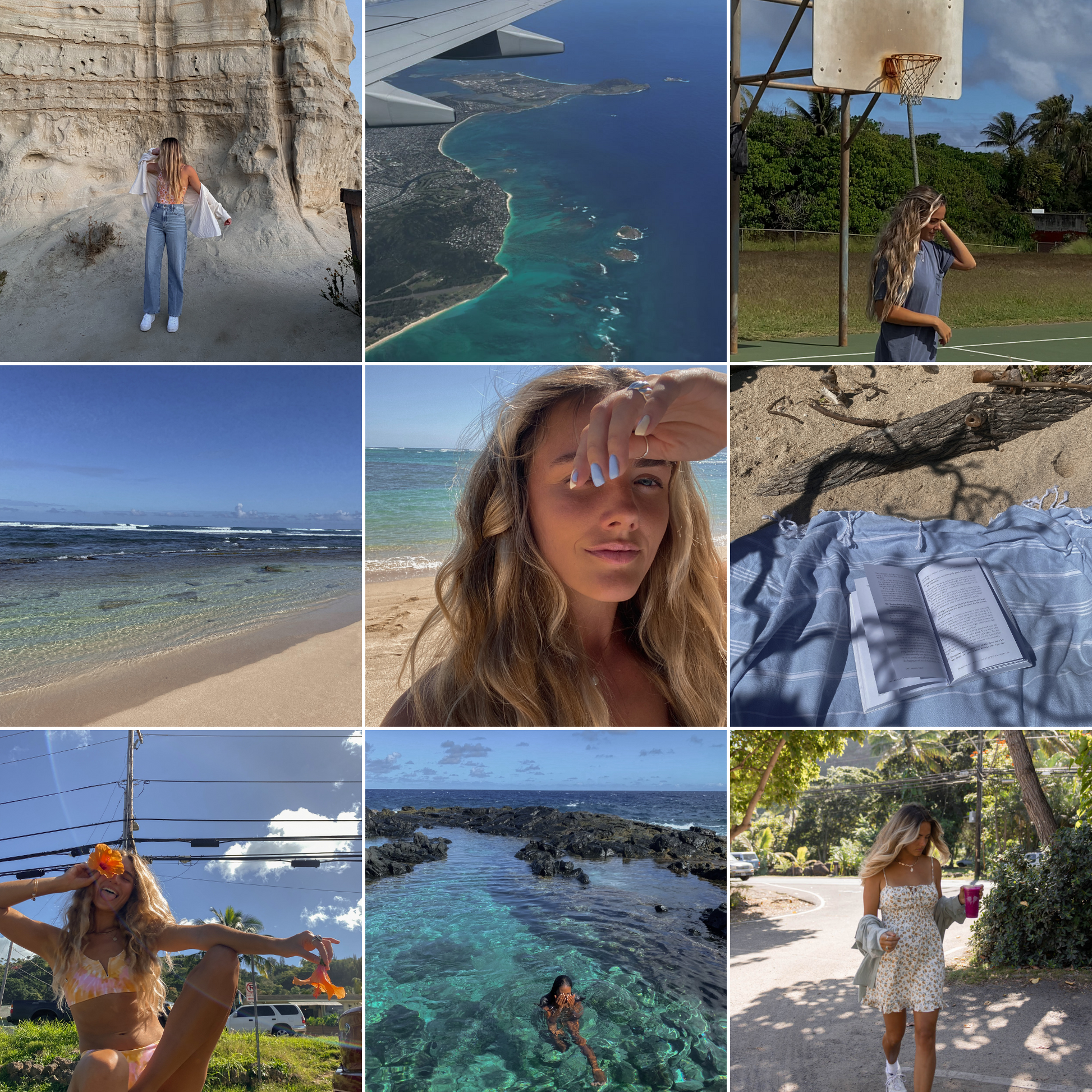 Collage showing lifestyle moments enhanced by the aesthetic filters for an Instagram-ready look with Lightroom presets.