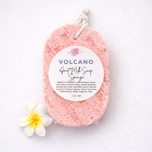 Goat Milk Soap Infused Sponge - Volcano Type Scent - Lasts up to 6 weeks