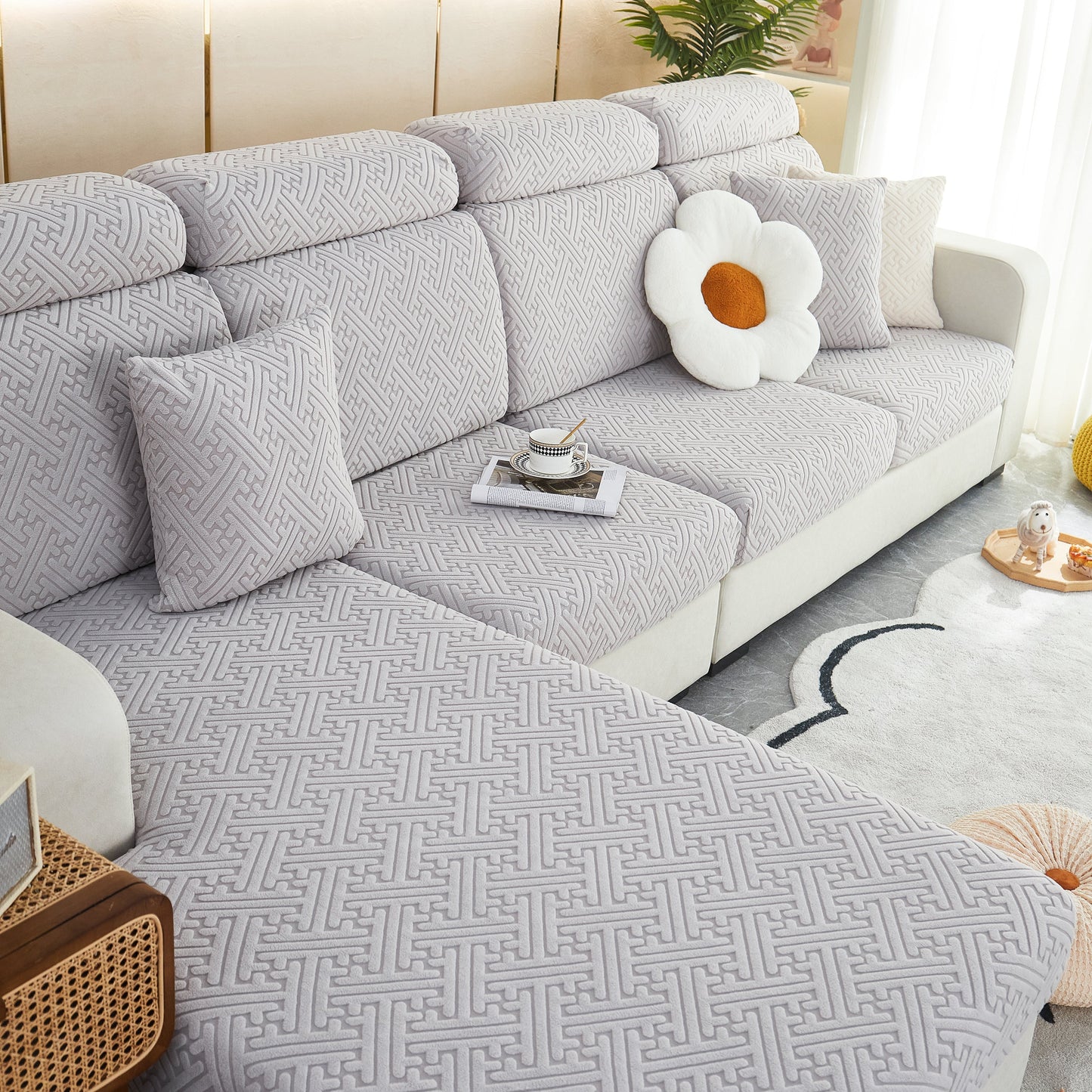 Polar Fleece Couch Cushion Covers for stylish and comfortable furniture protection