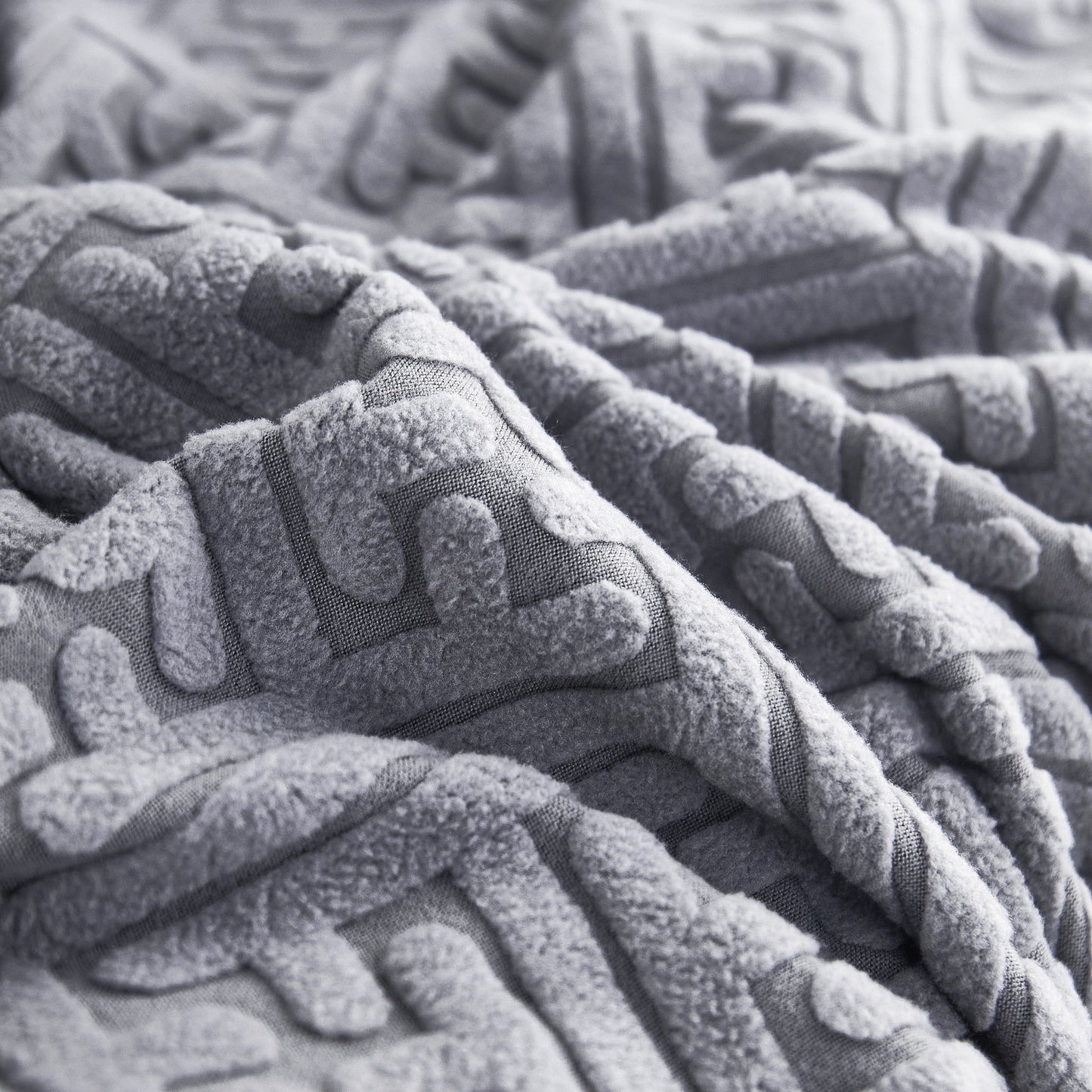 Close-up of Polar Fleece Couch Cushion Covers, Stretch Sofa Seat Cushion Covers, Elastic Furniture Protector for Pets, Kid.