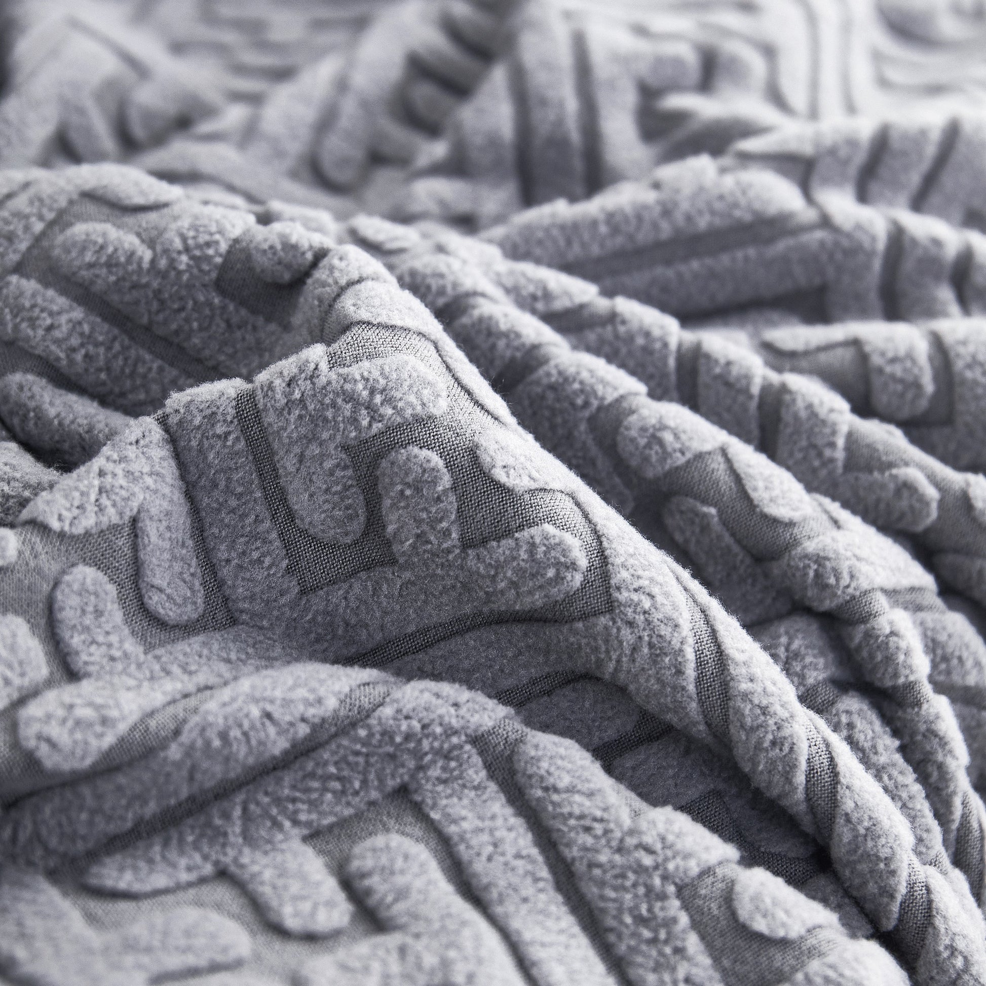 Close-up of Polar Fleece Couch Cushion Covers, Stretch Sofa Seat Cushion Covers, Elastic Furniture Protector for Pets, Kid.