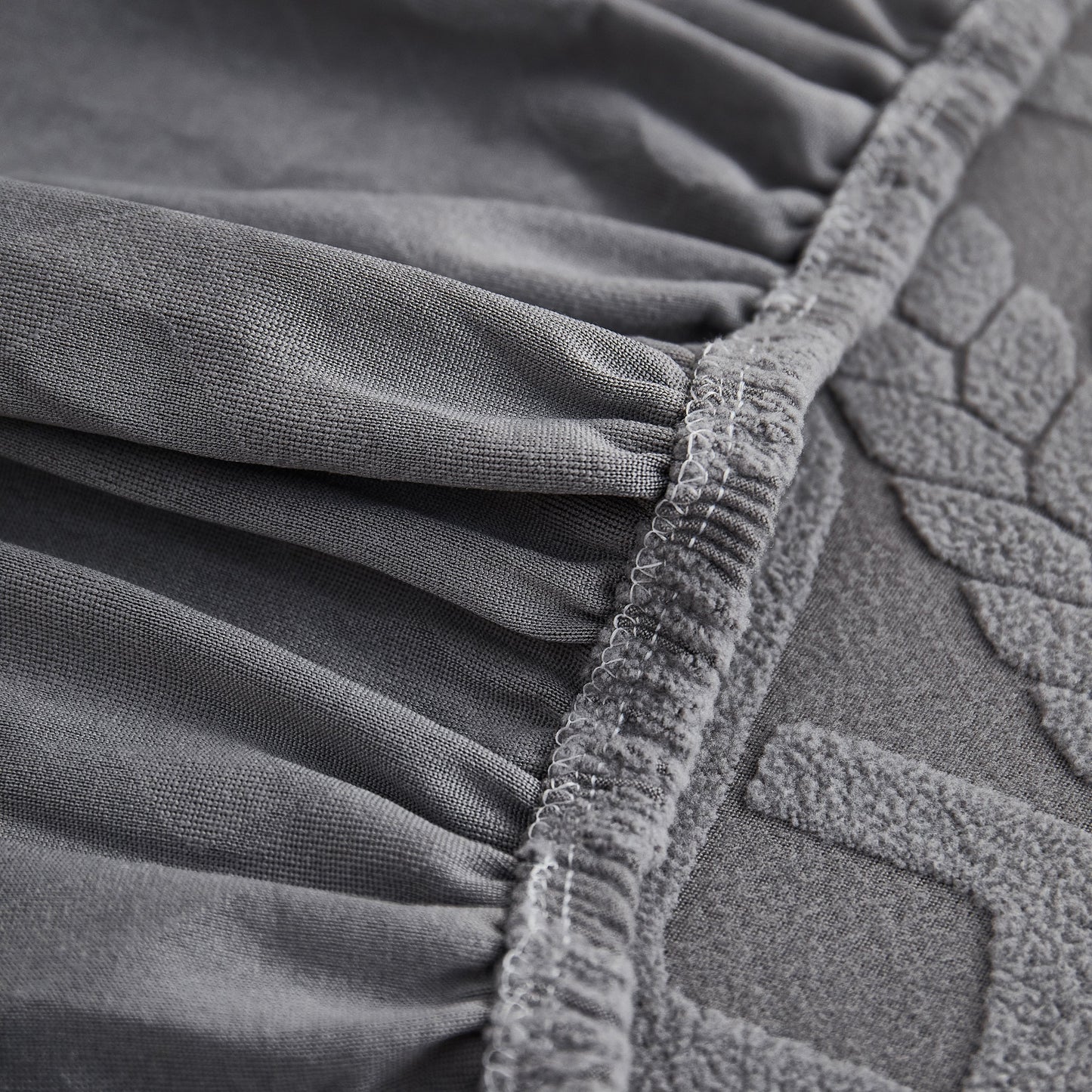 Close-up of Stretch Couch Seat Cushion Covers, Sofa Slipcover Sofa Cover Soft Flexibility with Elastic Bottom fabric detail