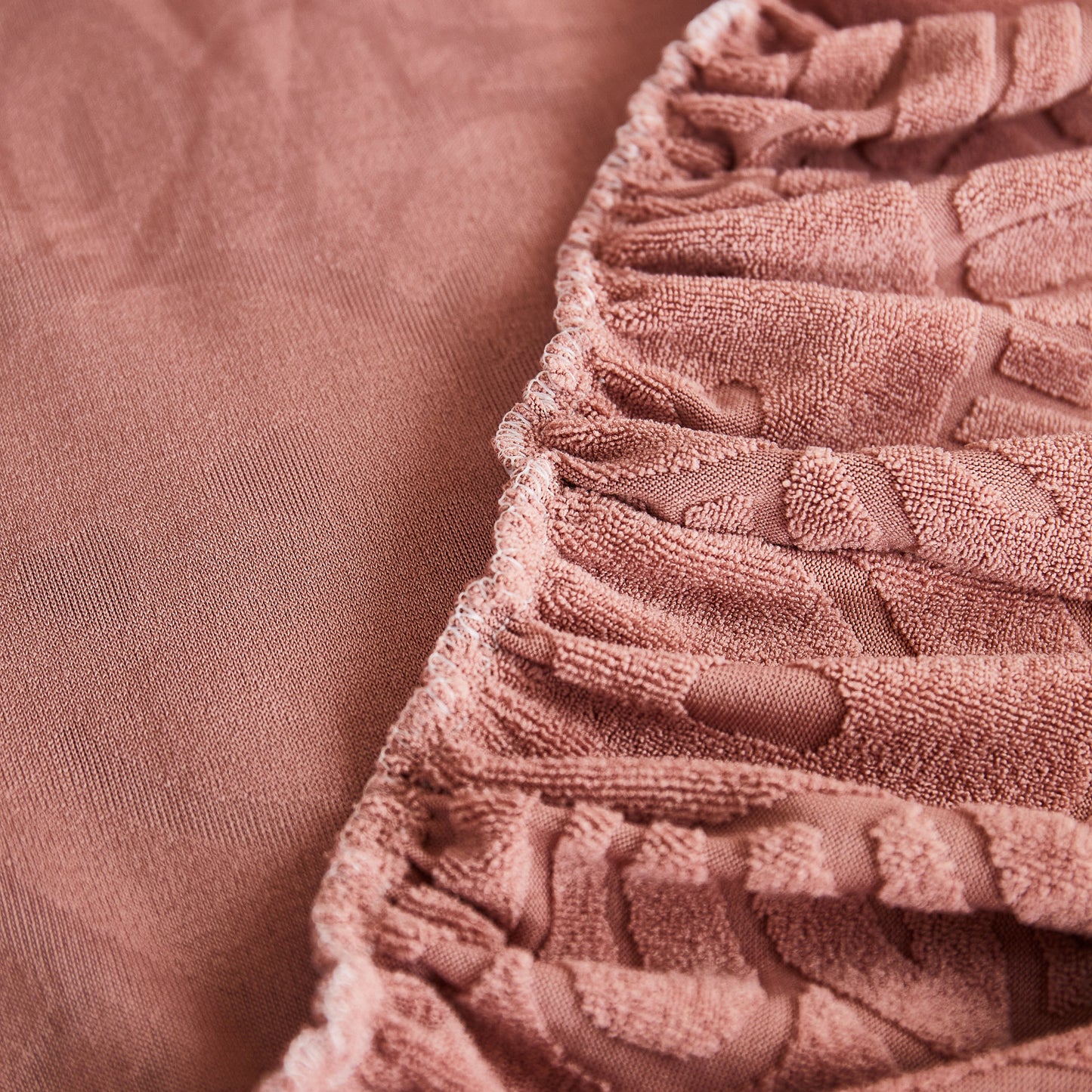 Close-up of Sofa Seat Cover, Sunflower Patterned Elastic Skirted Couch Cushion Covers for 1/2/3/4-Seater Sofas in chenille fabric.