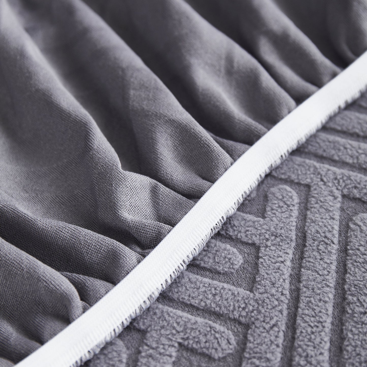 Close-up of high-quality stretch fabric design in Stretch Sofa Covers with Skirt for Couch Seat and Cushion, Chaise, Sectional, 1/2/3/4 Seater Sofas