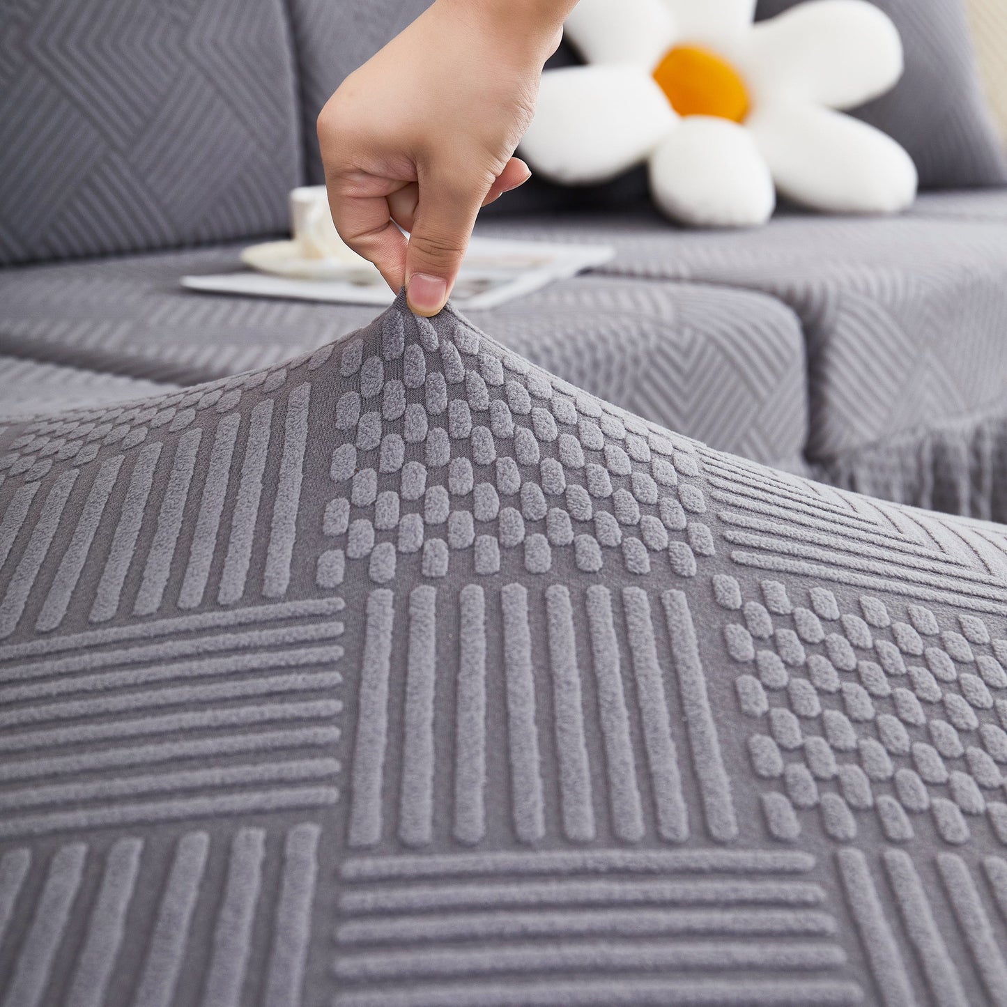 Stretch Sofa Covers for Couch Seats and Cushions, Suitable for 1/2/3/4/L Seater Sofas and Couches with stylish pattern