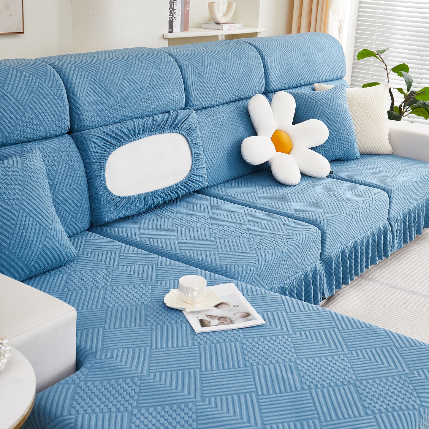 Stretch Sofa Covers for Couch Seats and Cushions, Suitable for 1/2/3/4/L Seater Sofas, elegant and stylish living room accessory