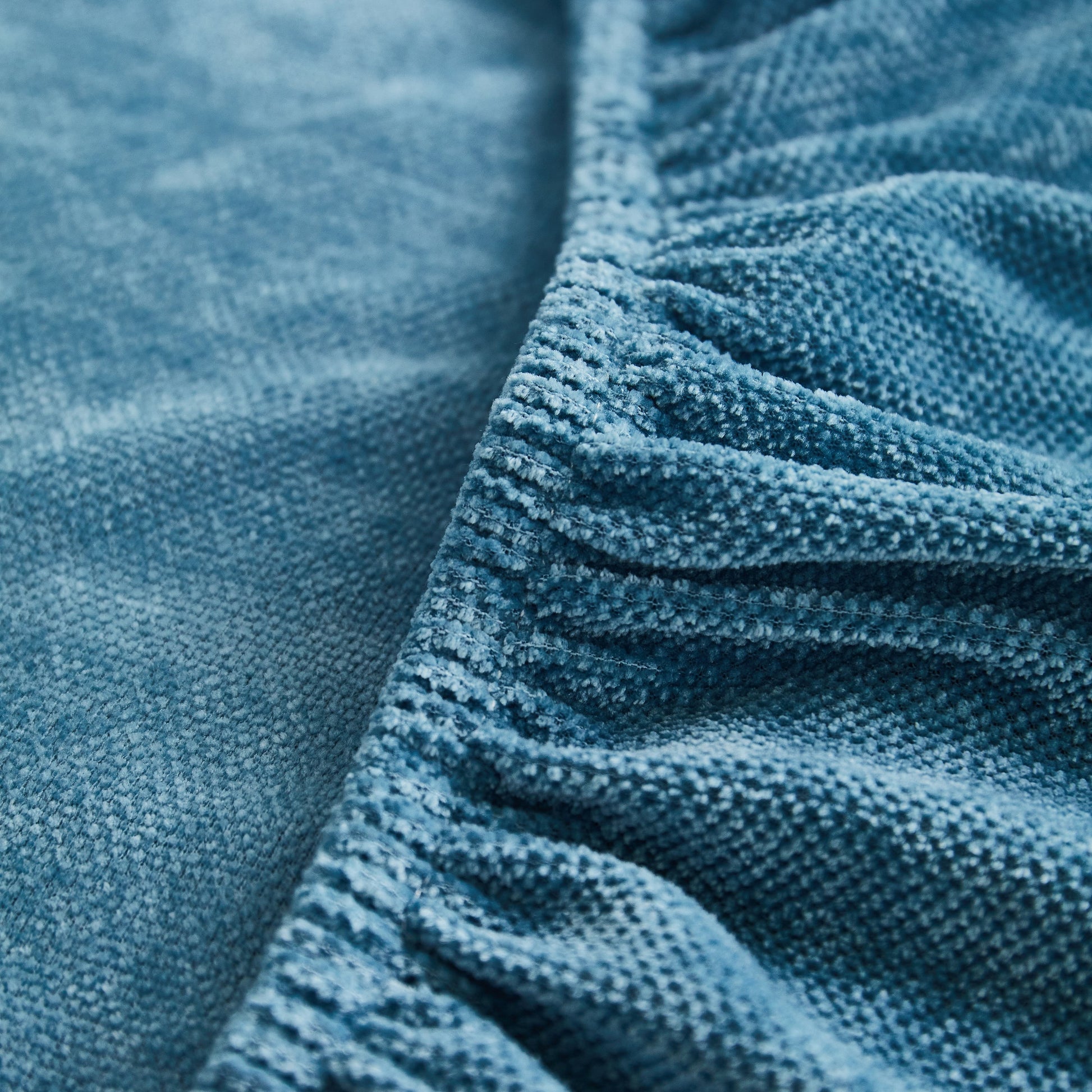 Close-up of Chenille fabric on Super Stretch Seat Cushion/Couch Slipcover, Solid Couch Cushion Covers Washable Furniture Protector