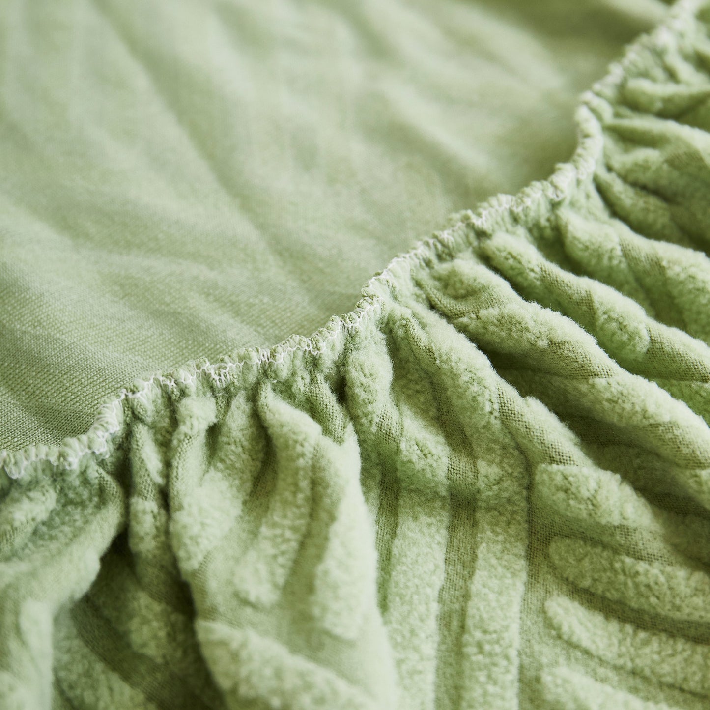 Green fabric detail from Stretch Sofa Covers for Couch Seats and Cushions, Suitable for 1/2/3/4/L Seater Sofas and Couches
