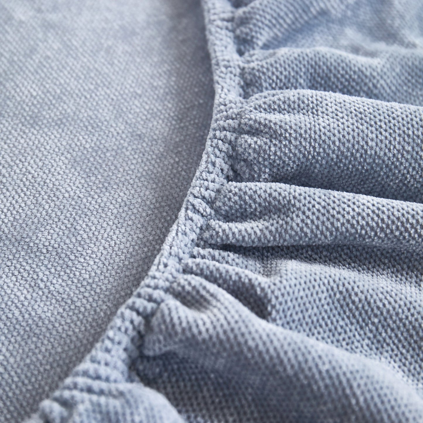 Close-up of Chenille fabric used in Super Stretch Seat Cushion/Couch Slipcover, Solid Couch Cushion Covers Washable Furniture Protector.