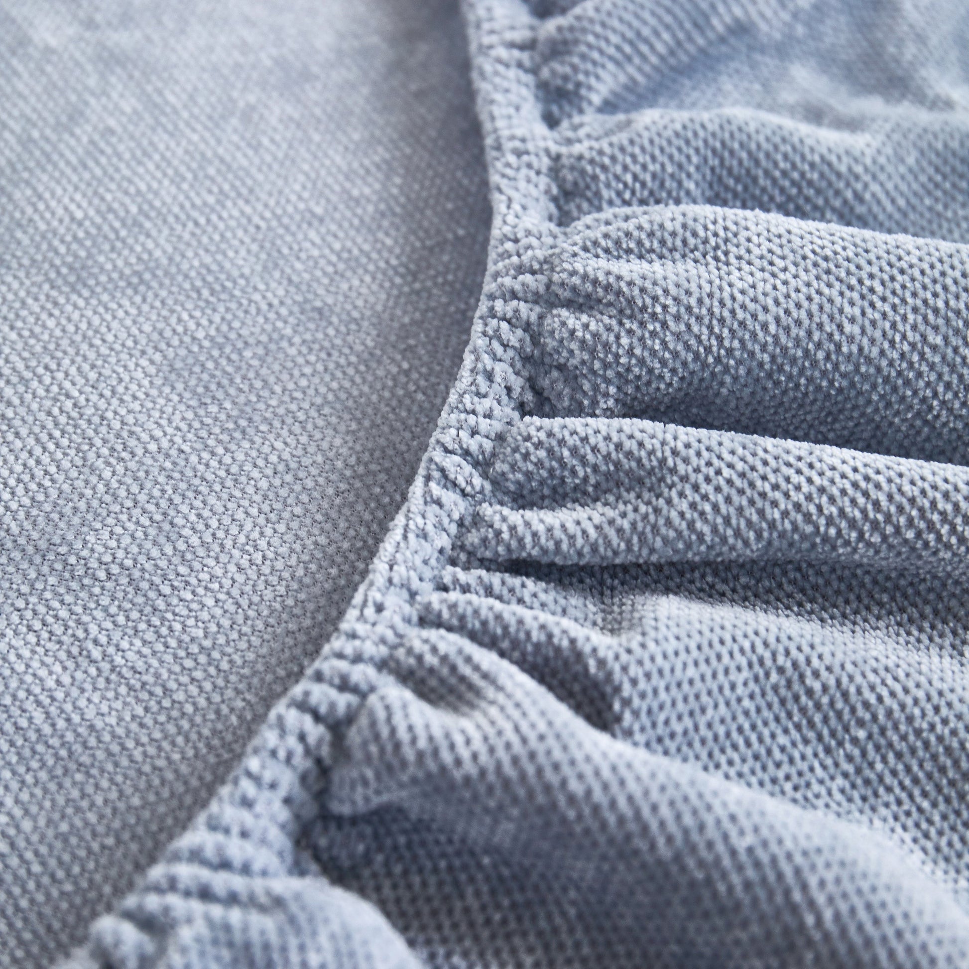 Close-up of Chenille fabric used in Super Stretch Seat Cushion/Couch Slipcover, Solid Couch Cushion Covers Washable Furniture Protector.