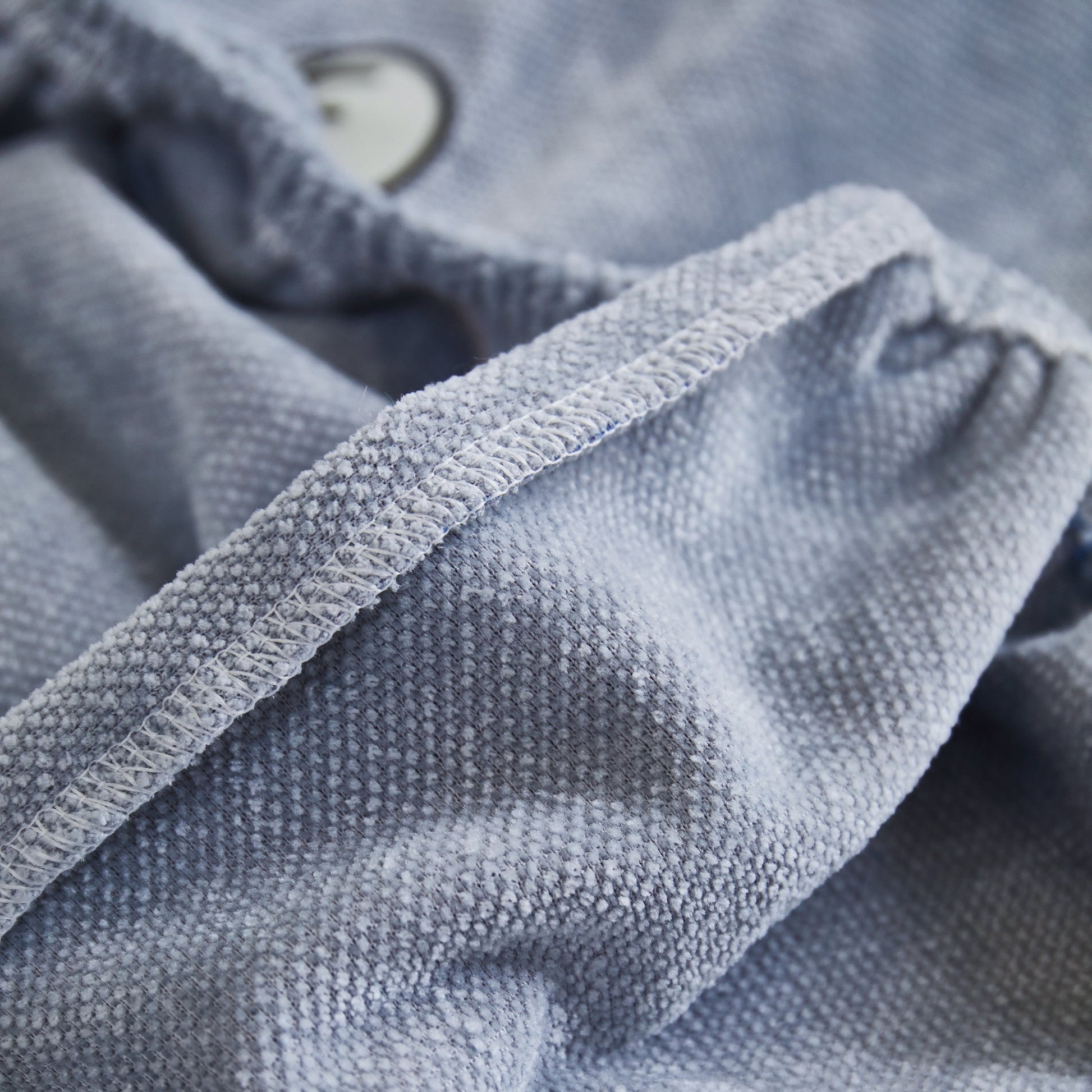 Close-up of gray Chenille fabric in Super Stretch Seat Cushion/Couch Slipcover, Solid Couch Cushion Covers Washable Furniture Protector