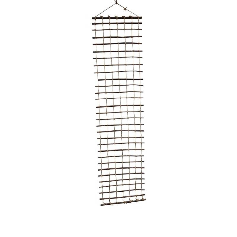 Indoor Outdoor Wall Hanging Willow Wood and Jute Garden Trellis for natural decor