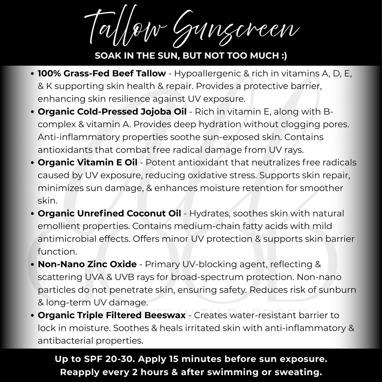Tallow Sunscreen