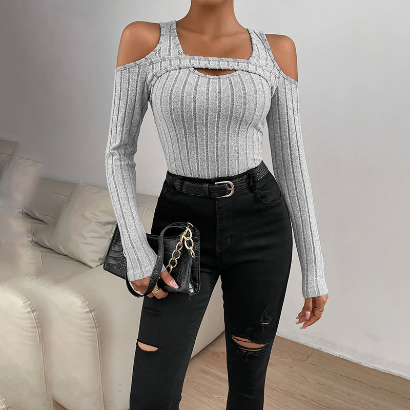 Women's Ribbed Long Sleeve Top