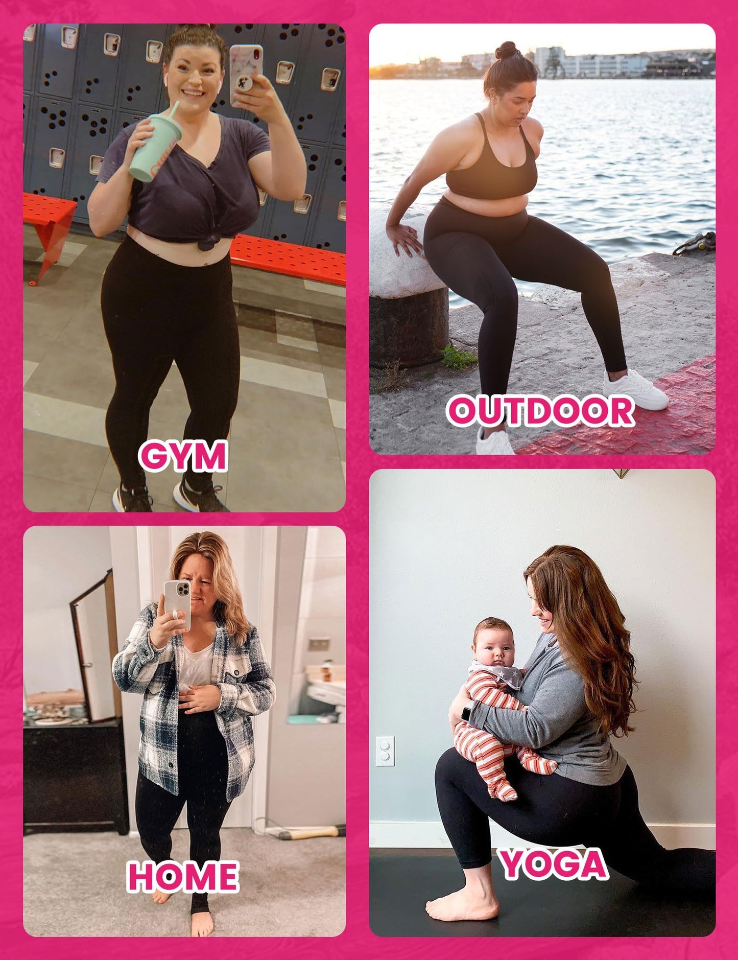 Cropped High-Waisted Yoga Pants with Diagonal Pockets