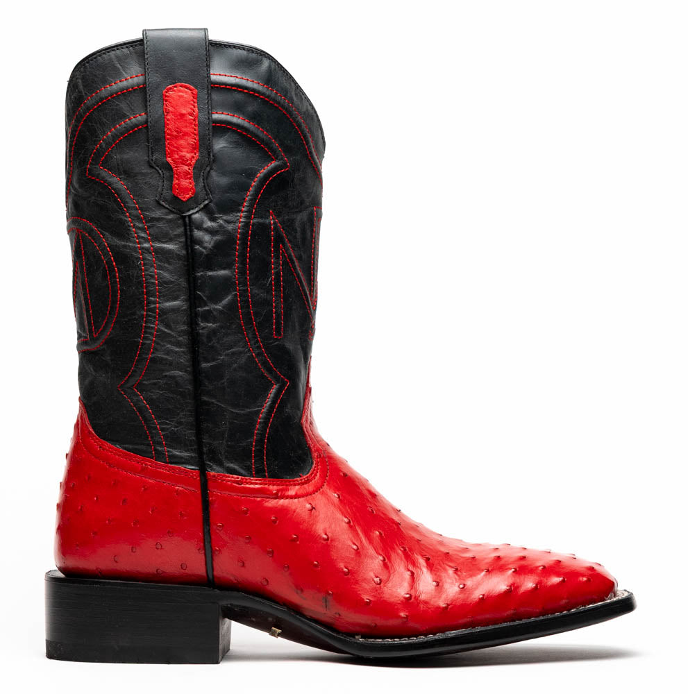 Alabama Red genuine ostrich skin cowboy boot from Western Collection