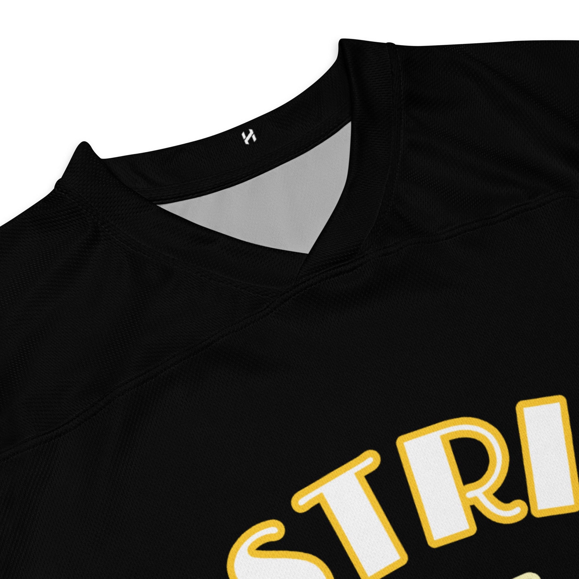 Men’s “District 09” Streetwear Hockey Jersey – Premium Recycled Polyester | Moisture-Wicking | Relaxed Fit, black and yellow design