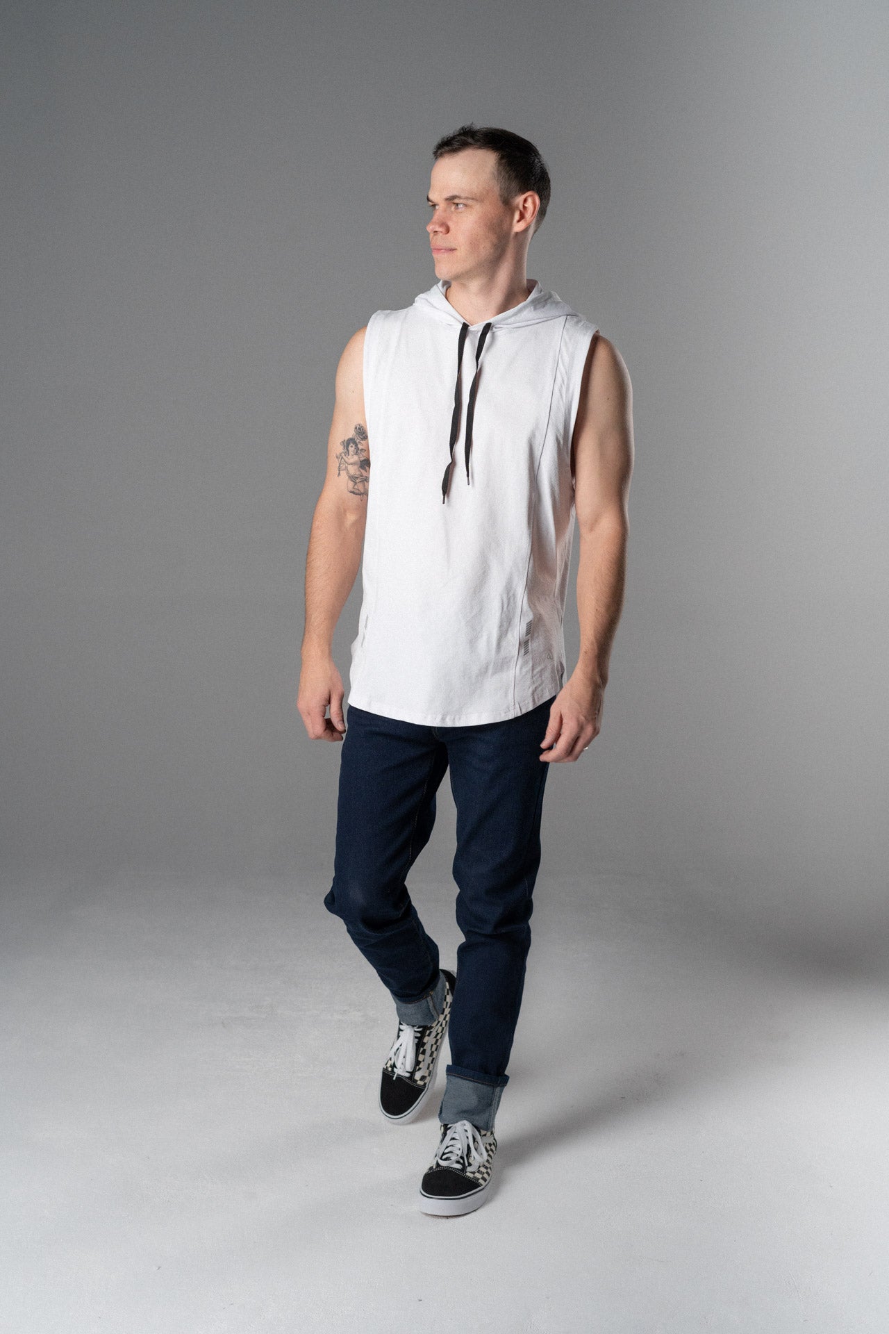 DETERMINED Hooded Sleeveless – Athletic Training Hoodie Tank