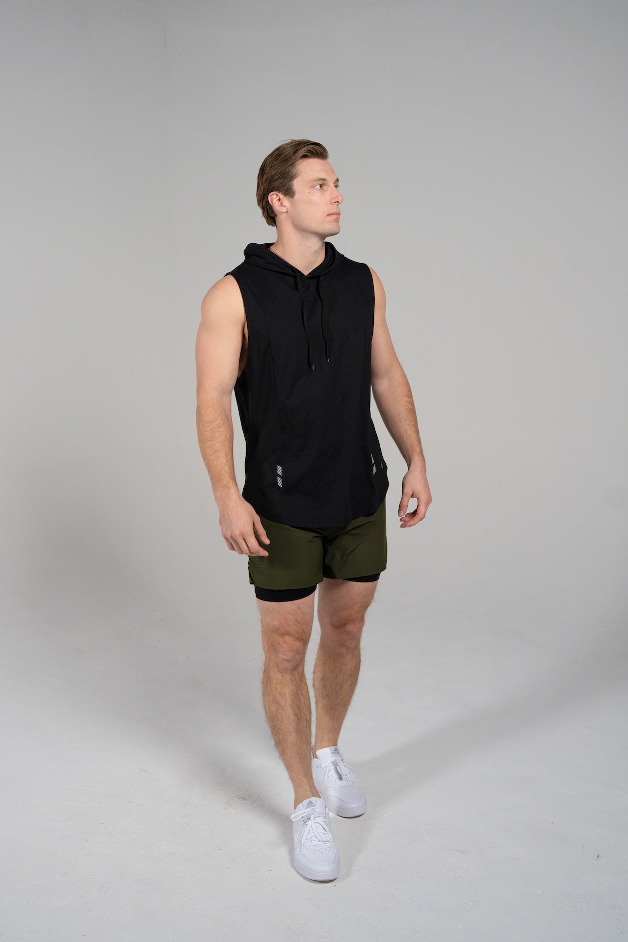 DETERMINED Hooded Sleeveless – Athletic Training Hoodie Tank