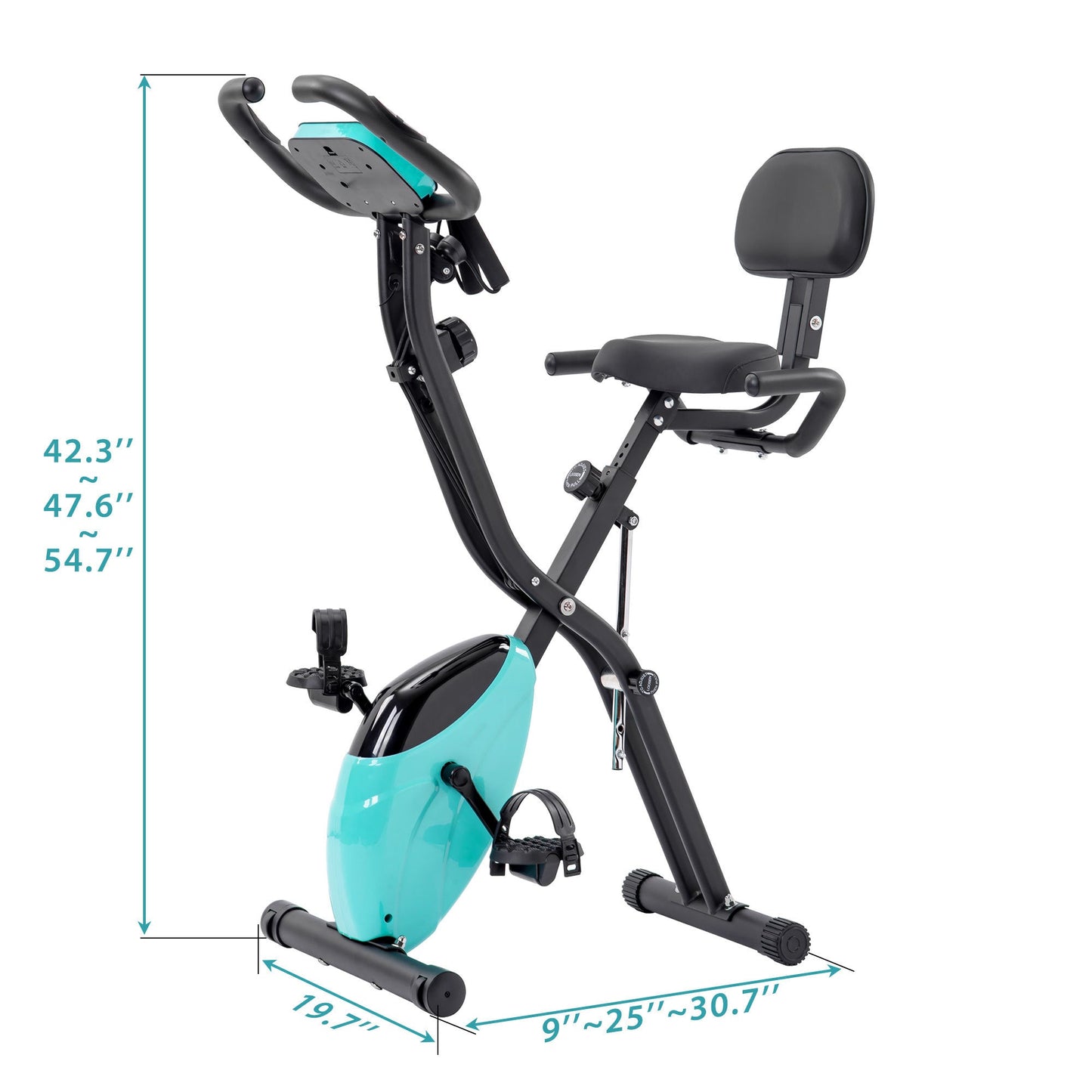 Exercise Bike,Workout Bikes for Home,Folding Stationary Bikes for Home with 16-Level Magnetic Resistance, 300LBS Capacity X-Bike Indoor Exercise Equipment with Heart Rate Sensor & LCD Monitor