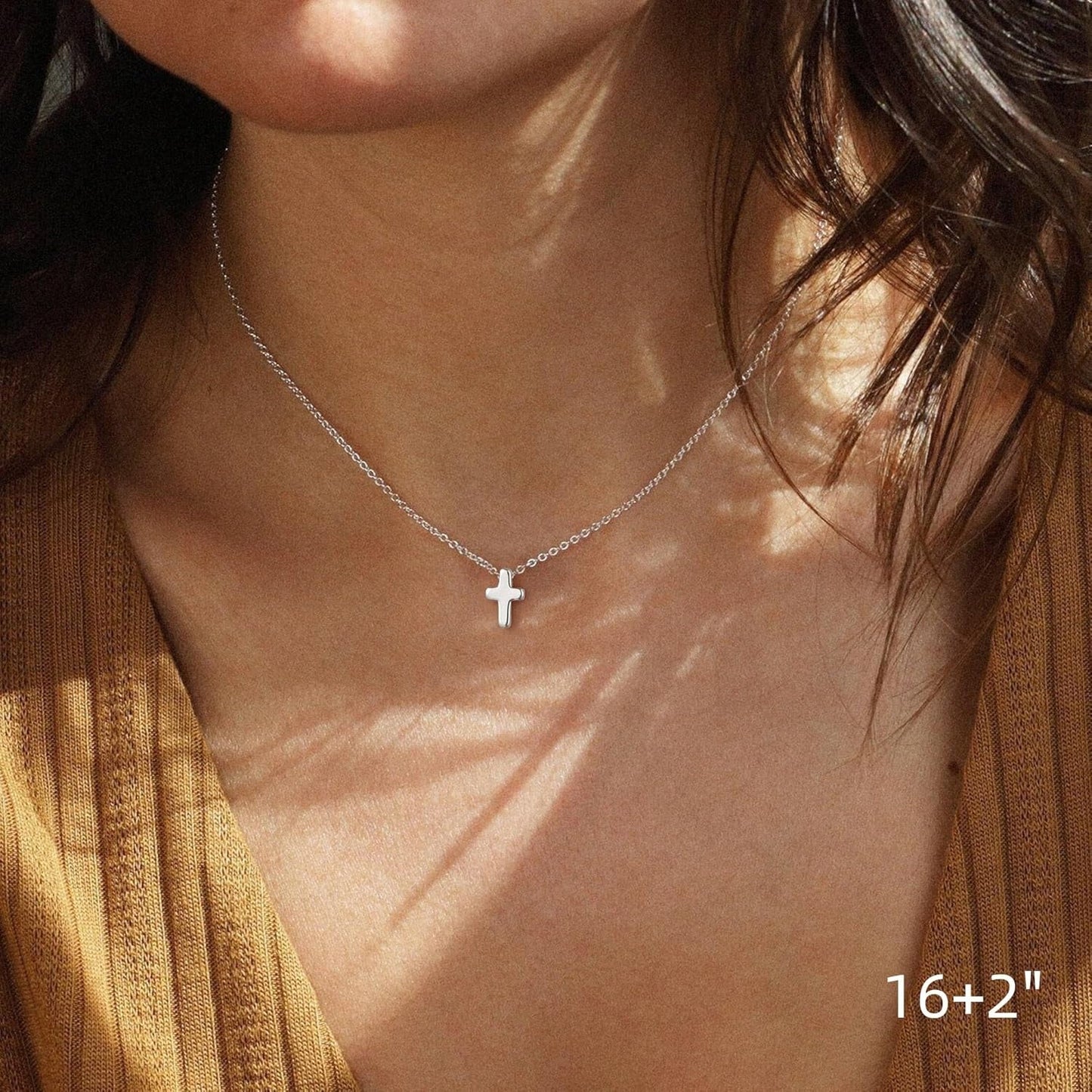 Elegant 14K Gold Plated Cross Necklace — Durable, Hypoallergenic & Timeless