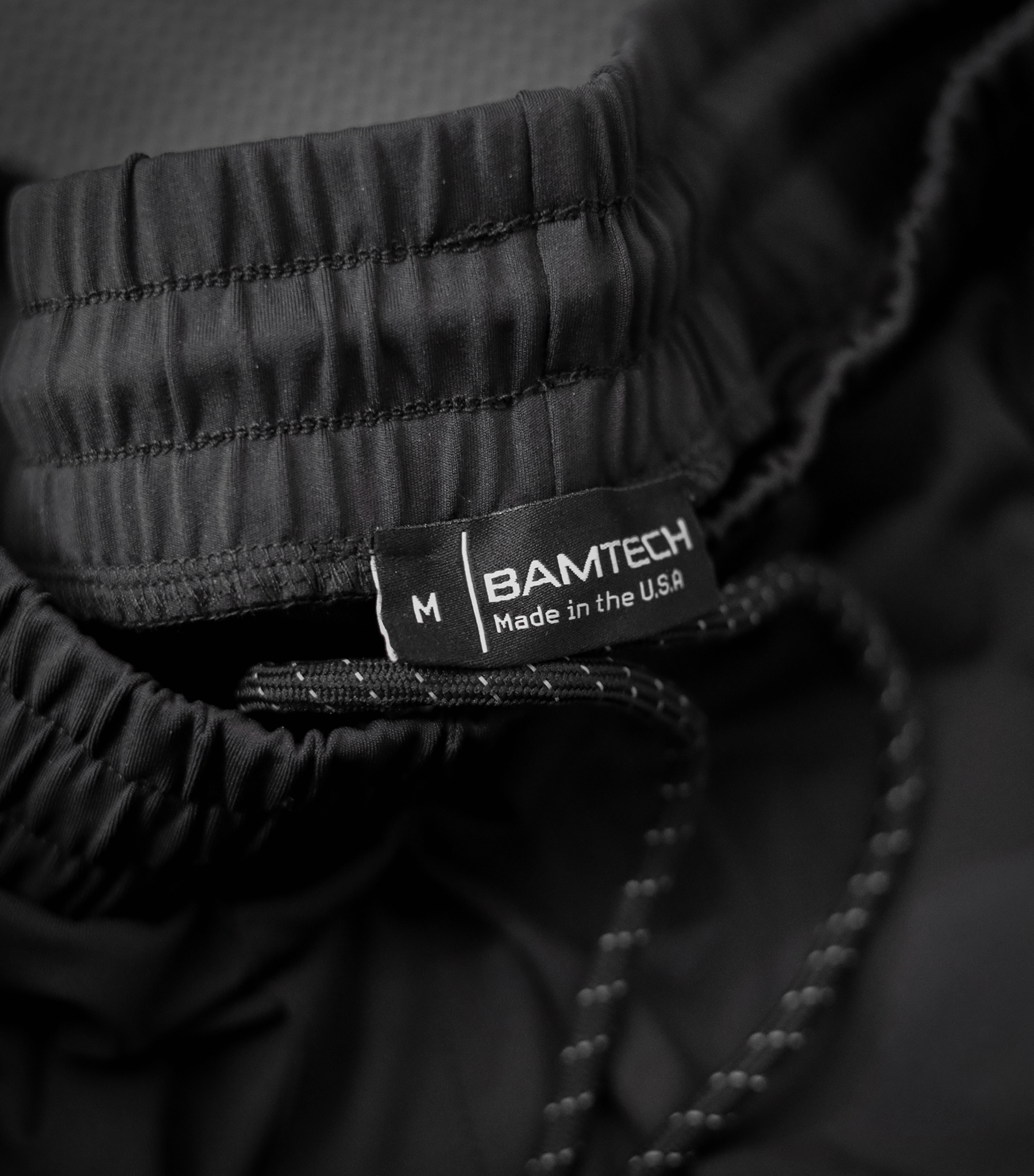 Dominate Training Shorts Black with branding detail American made athletic shorts