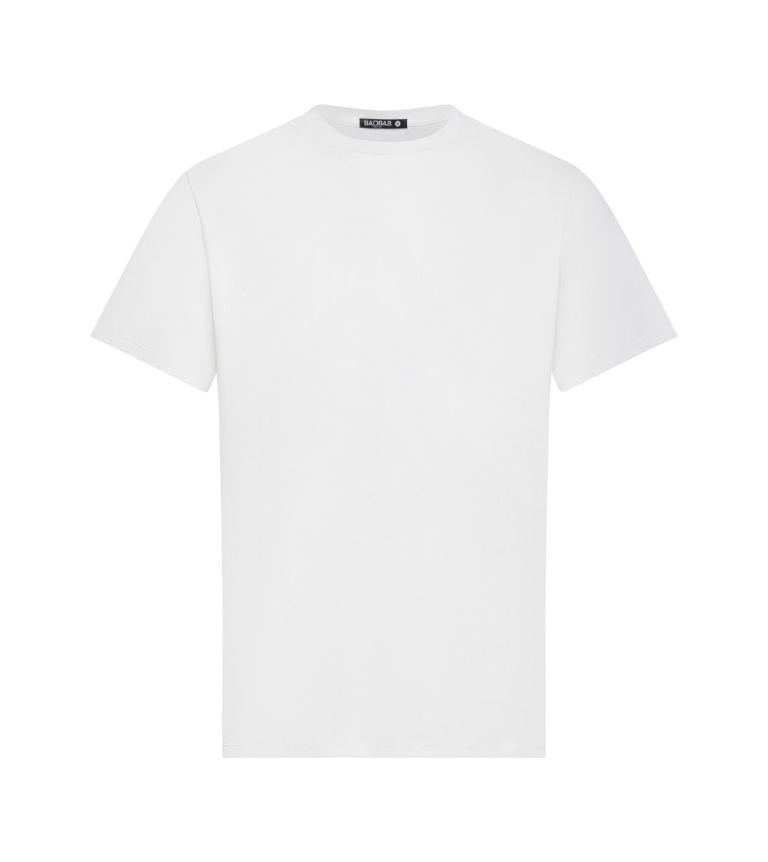 White Short Sleeve Perfect Tee made from Peruvian Pima cotton, wrinkle-resistant and moisture-wicking