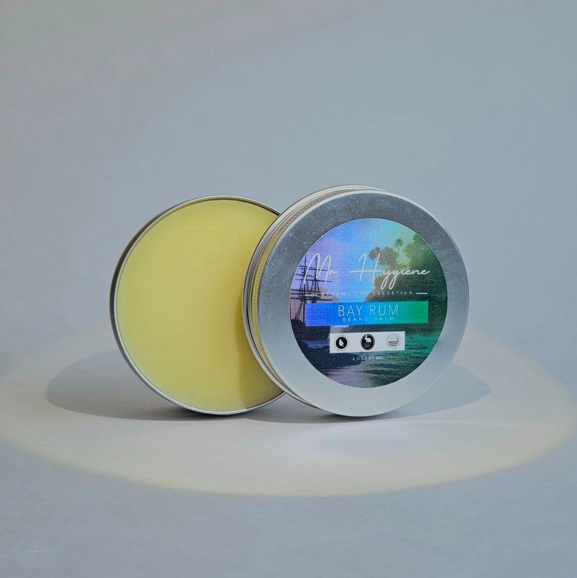 Bay Rum Beard Balm – Bold Scent & Daily Control tin for beard grooming and conditioning