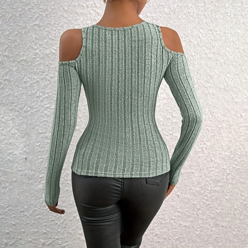 Women's Ribbed Long Sleeve Top