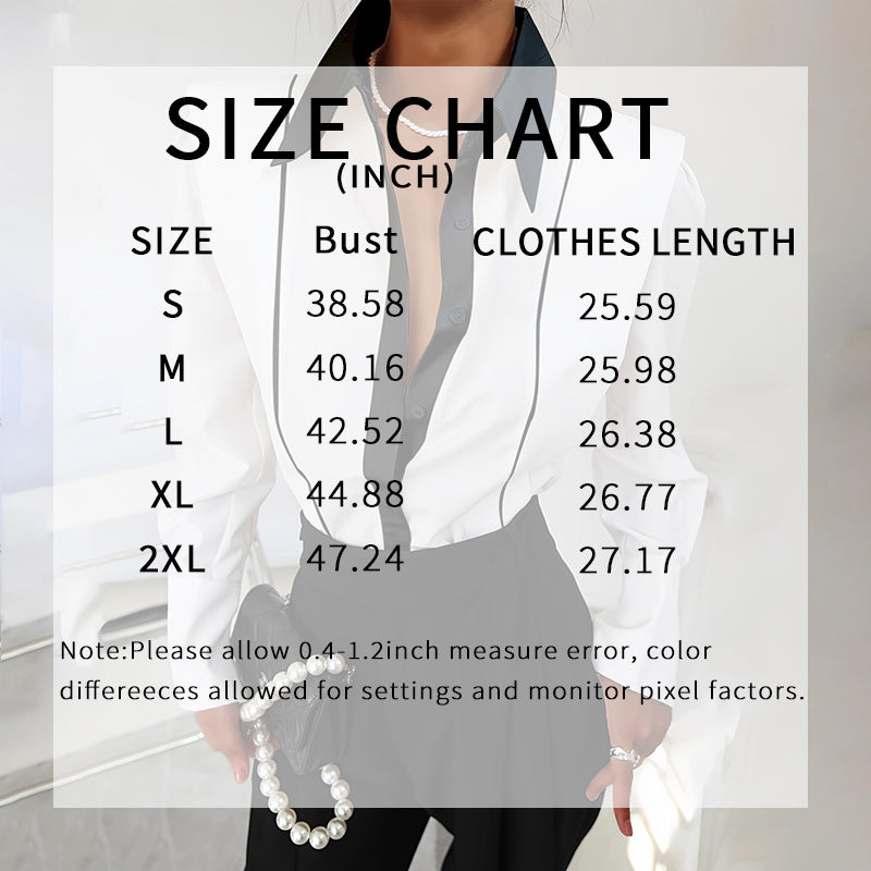 Women’s Black White Colorblock Shirt