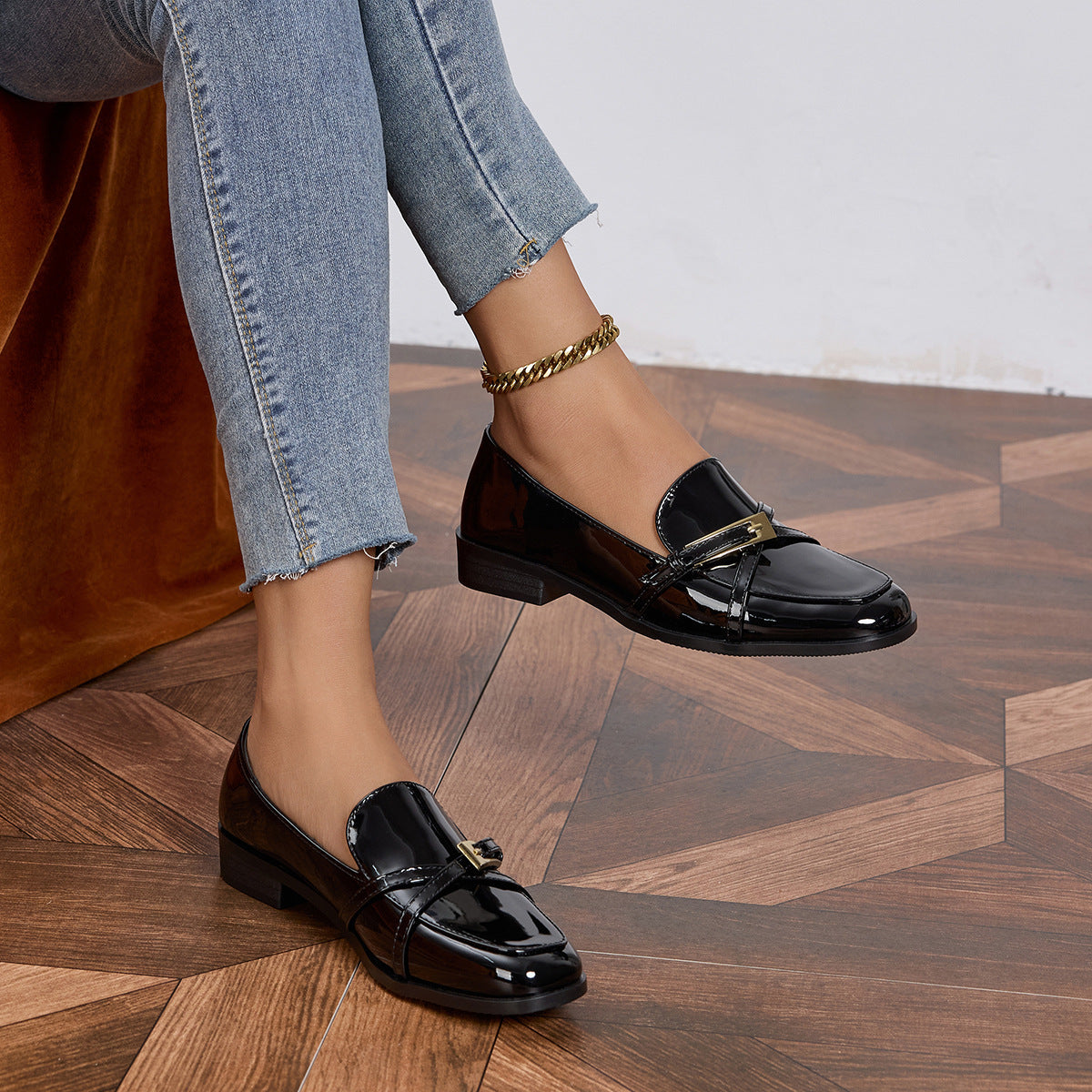 Women’s Patent Leather Square Toe Shoes