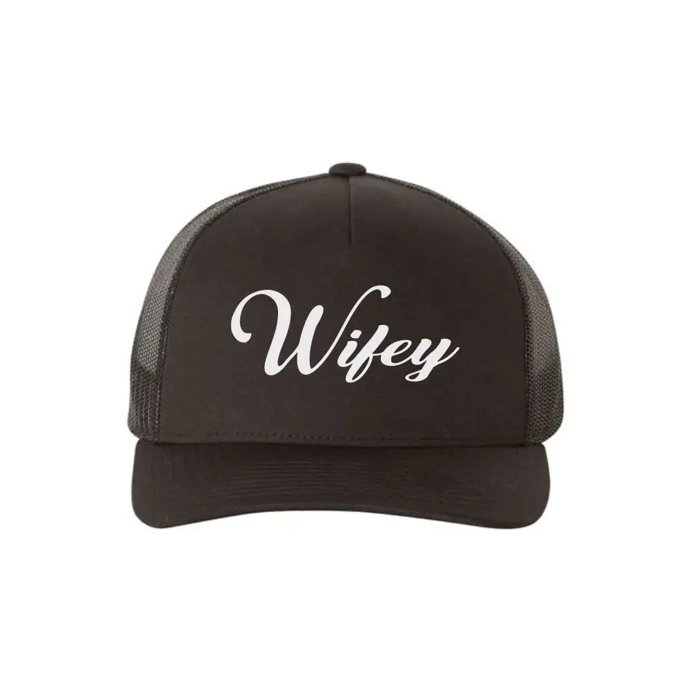 Embroidered Wifey Trucker Hat – Classic Mesh Cap for Wedding or Anniversary