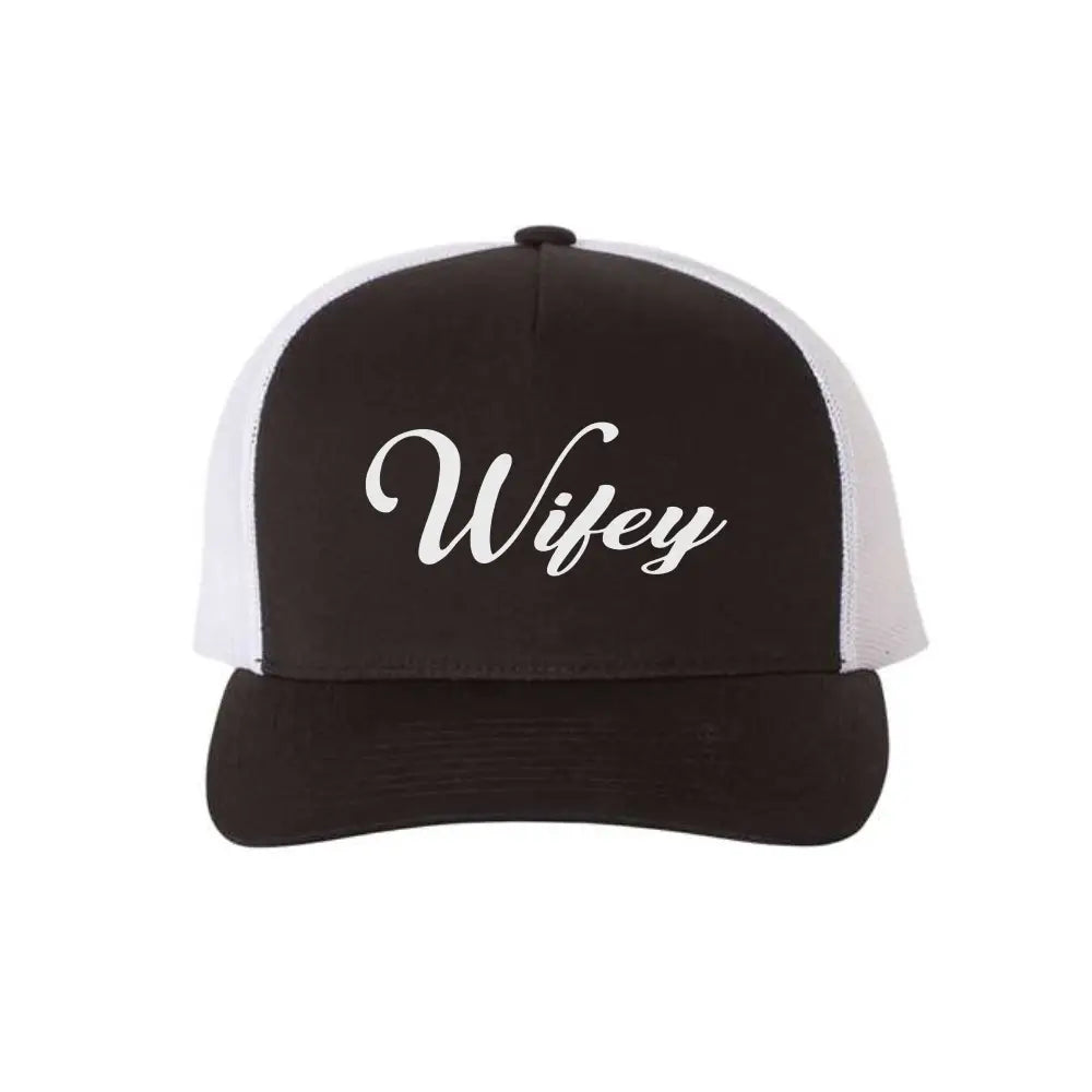 Embroidered Wifey Trucker Hat – Classic Mesh Cap for Wedding or Anniversary