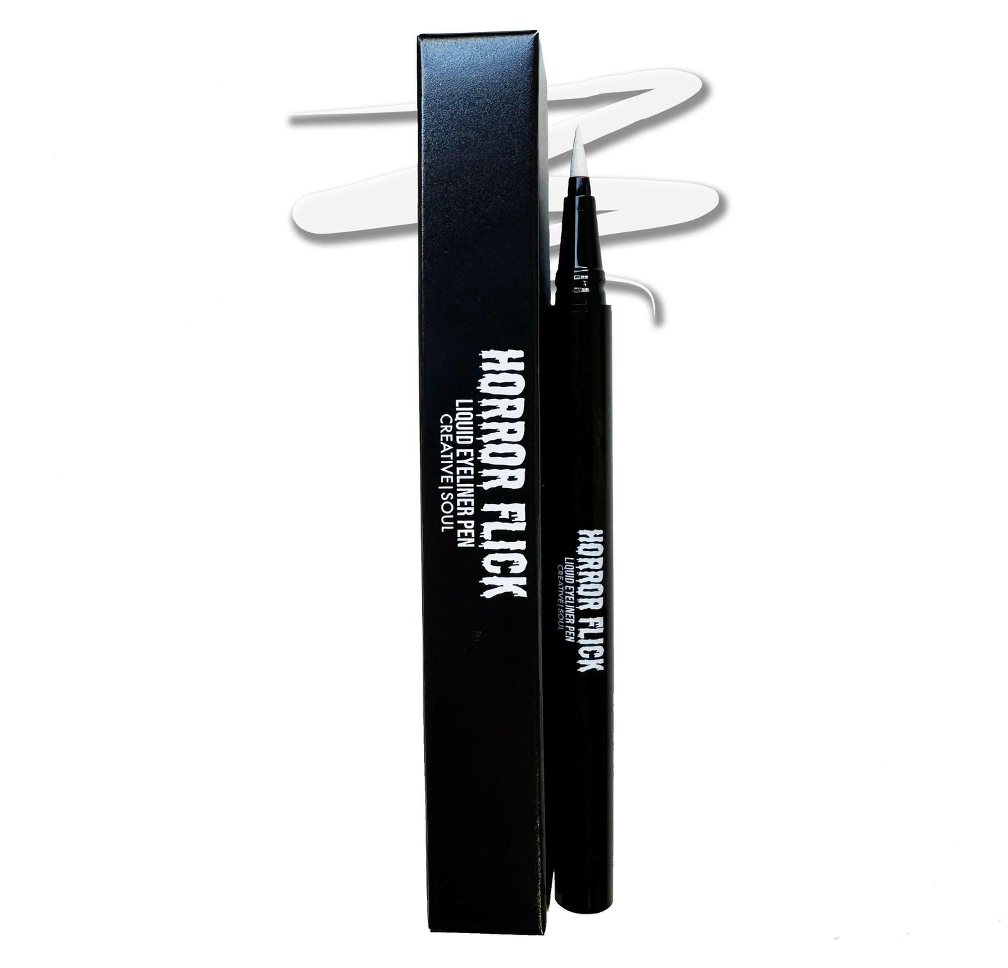 Bone Horror Flick Liquid Eyeliner Pen with precise tip for long-lasting white waterproof application
