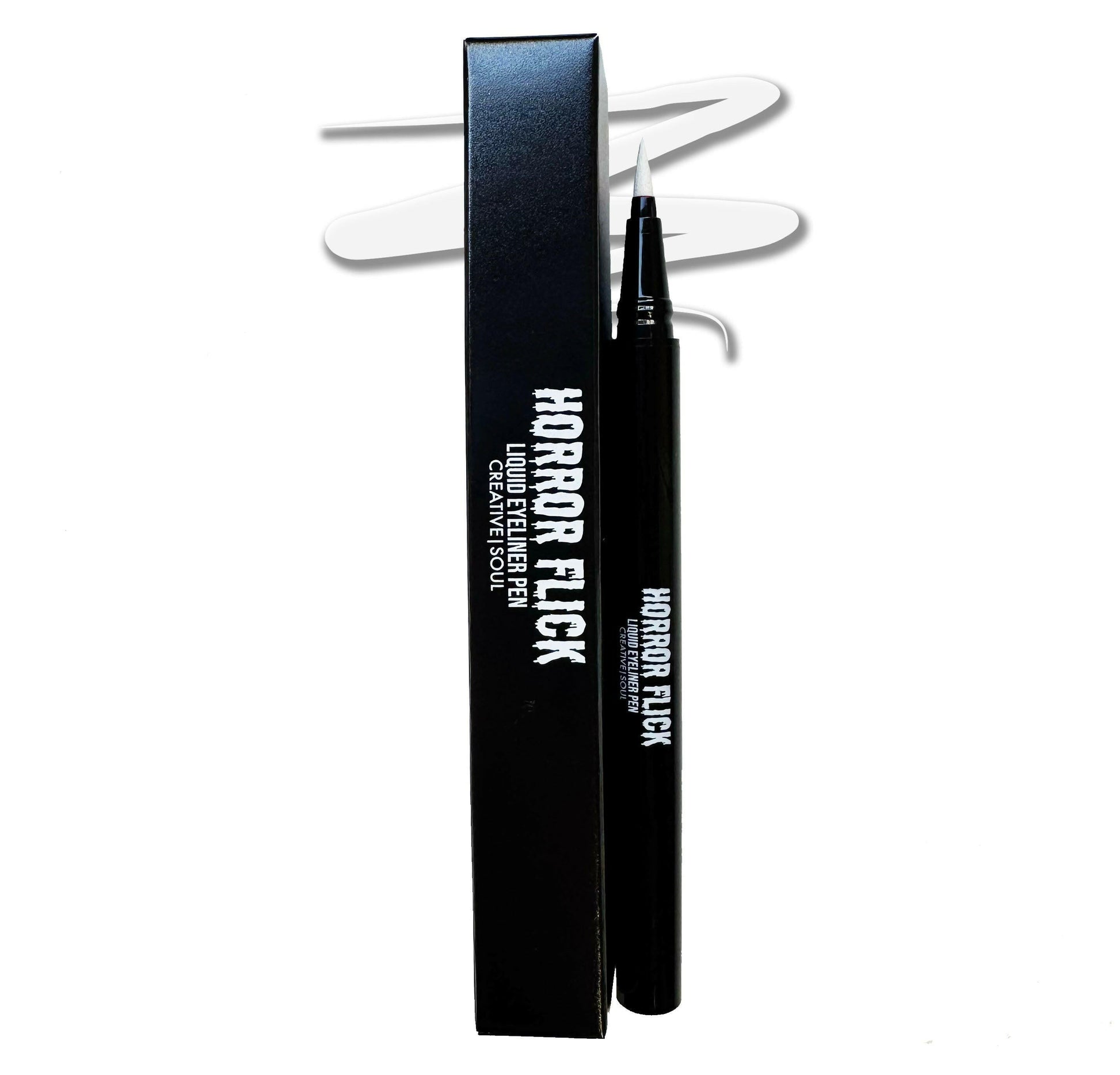 Bone Horror Flick Liquid Eyeliner Pen with precise tip for long-lasting white waterproof application