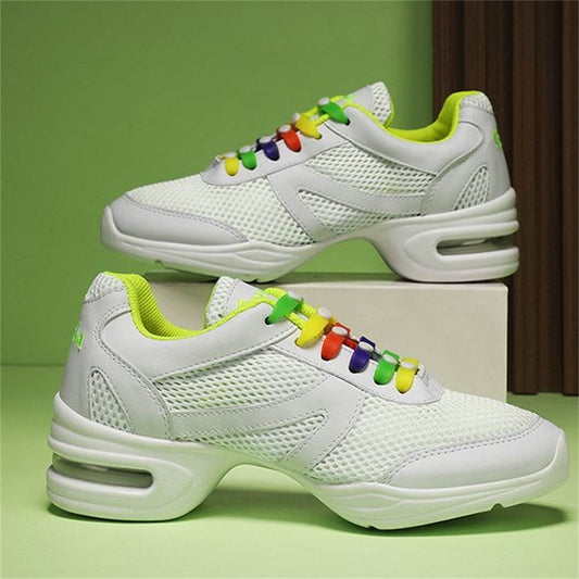Women’s Air Cushion Mesh Modern Dance Shoes — Slip-On Style