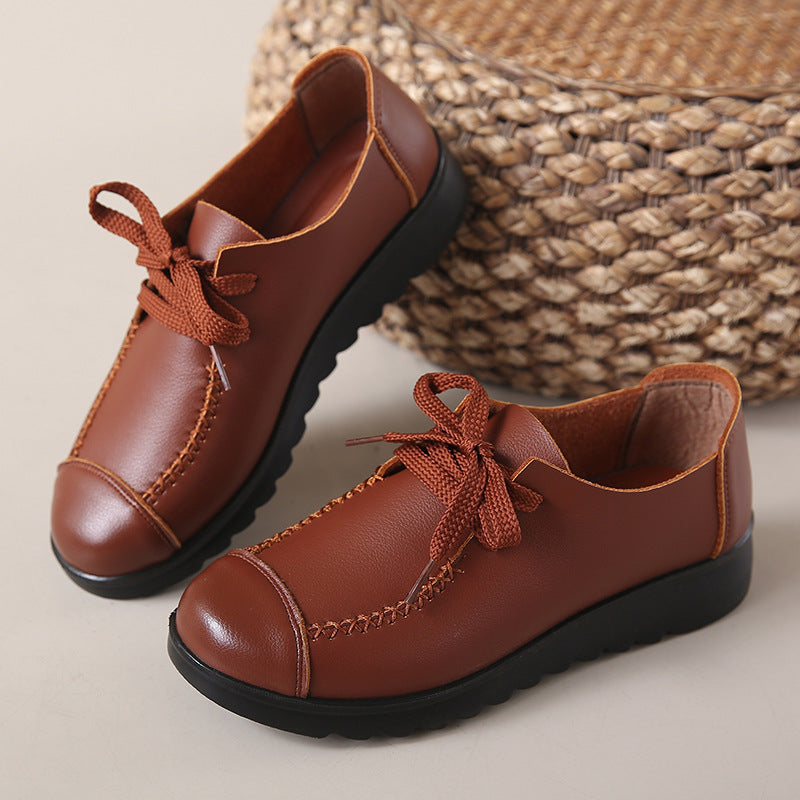 Women's Black Flat Work Shoes – Soft Sole Anti-Slip Flats on display.