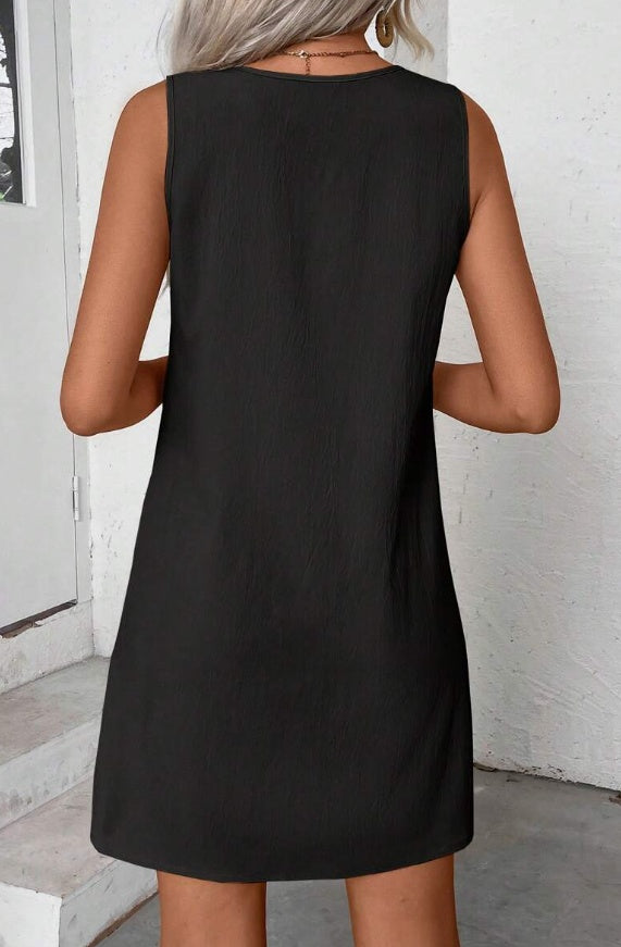 Women’s Solid‑Color Sleeveless A‑Line Dress