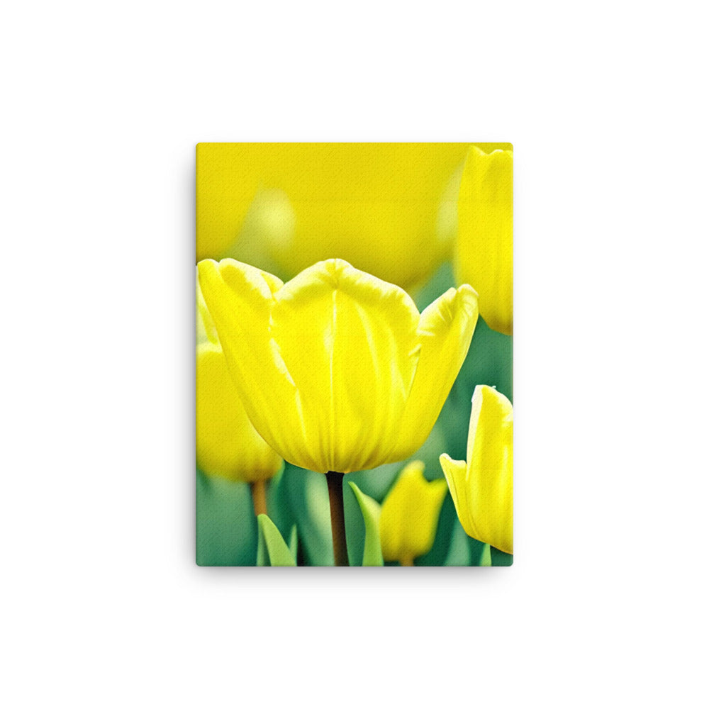 Sunny Garden Blooms print of bright yellow flowers with green leaves, perfect for adding a touch of spring to any room.