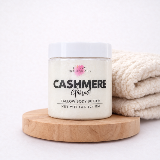 Artisan Tallow Body Butter - Cashmere Cloud | Rich Hydration & Cozy Scent
