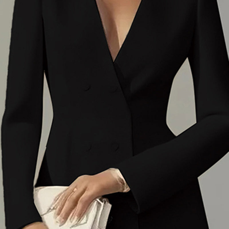 Women’s Deep V-Neck A-Line Dress