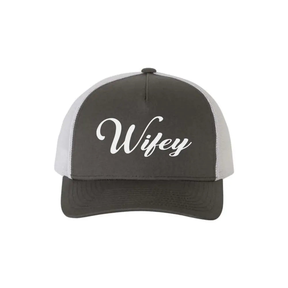 Embroidered Wifey Trucker Hat – Classic Mesh Cap for Wedding or Anniversary