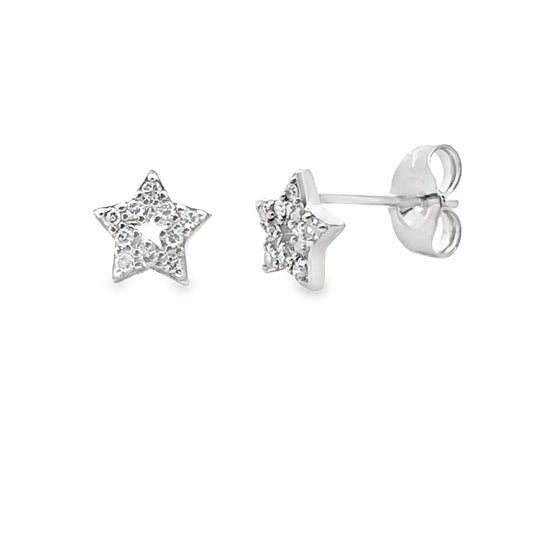 .05ct Diamond Earrings 14KT White Gold