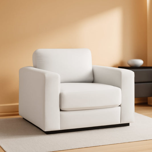 39 Inch Oversized Chenille Upholstered Accent Chair in a modern living room setting, showcasing luxury and mid-century style.