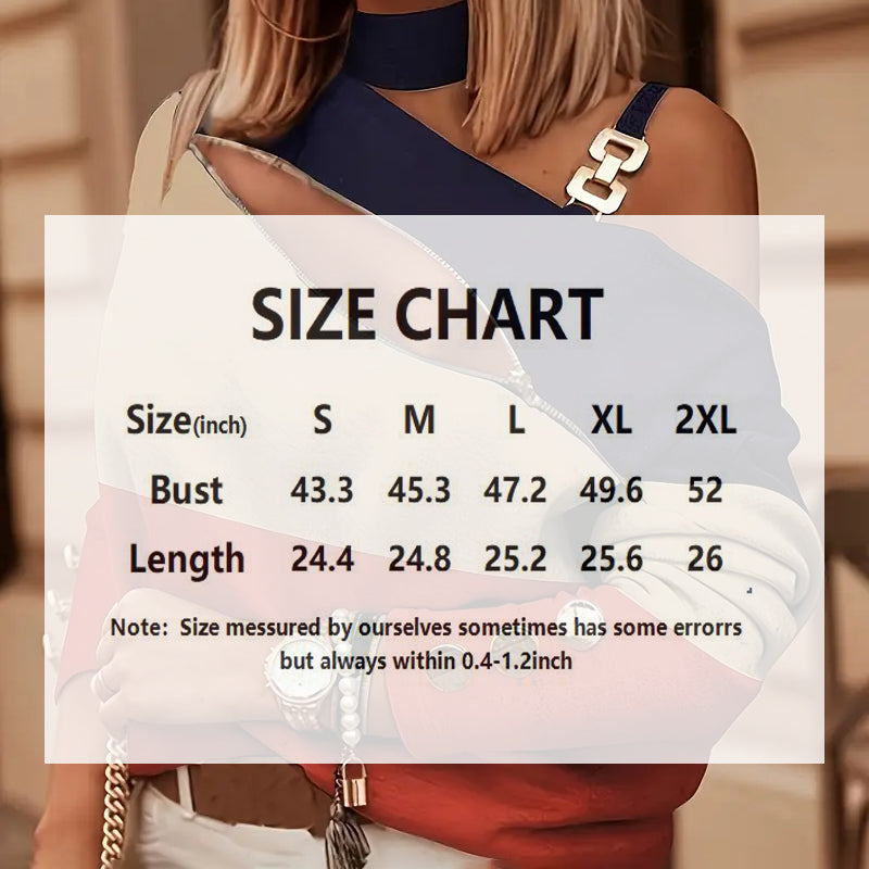 Women's Elegant Zip-Front Blouse