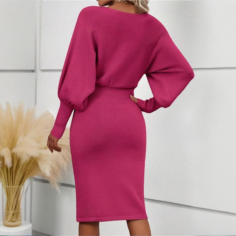 Women’s Lantern Sleeve Bodycon Dress