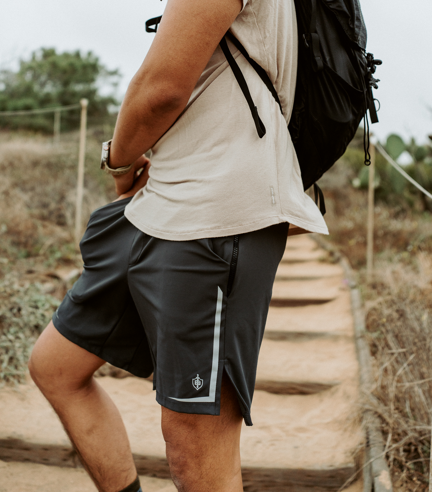 Bamboo Swift Curve-Hem T-Shirt - Heather Grey