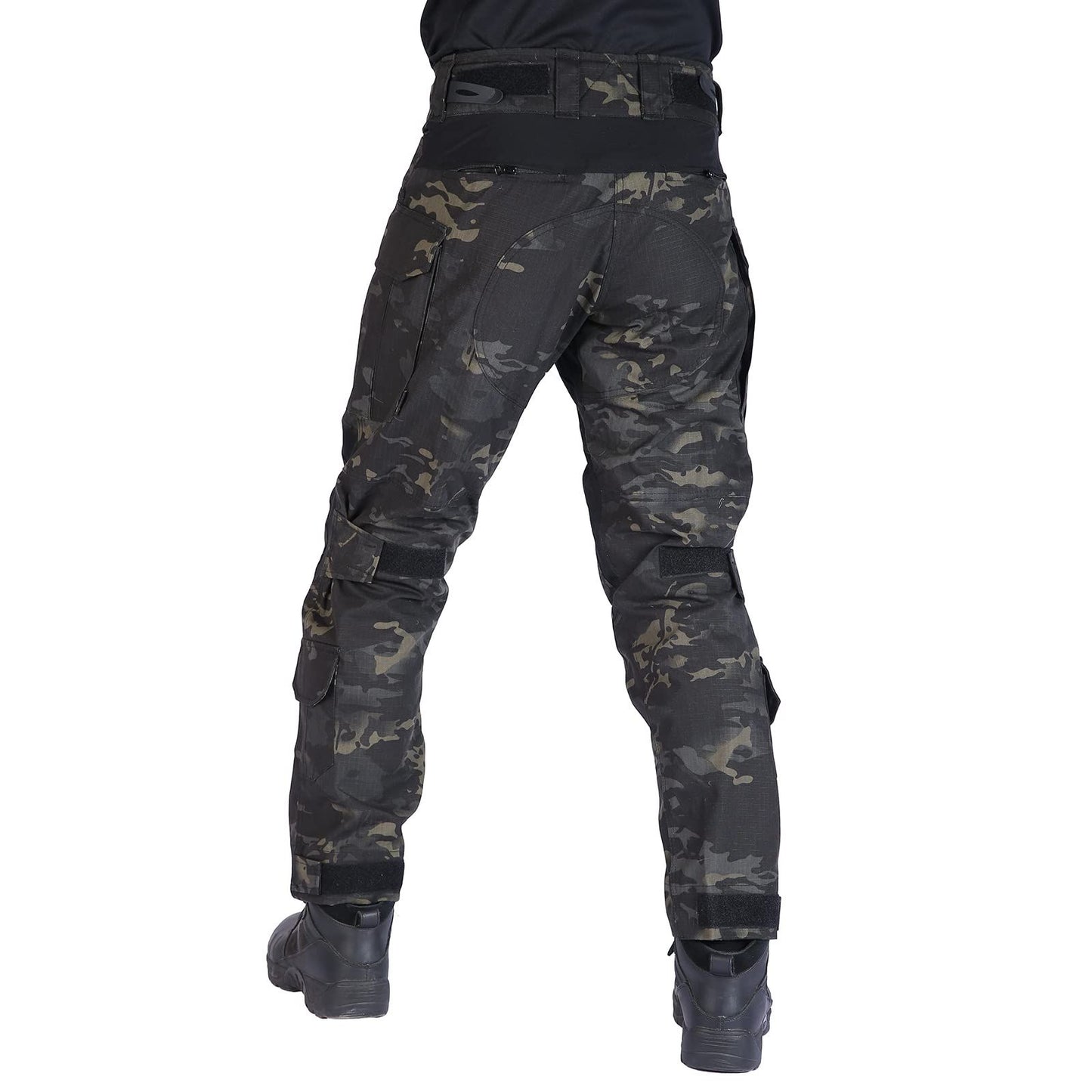 Alt Tag: VOTAGOO G3 Combat Pants in multicam camo pattern with knee pads, tear-resistant fabric, designed for tactical airsoft and hunting use.