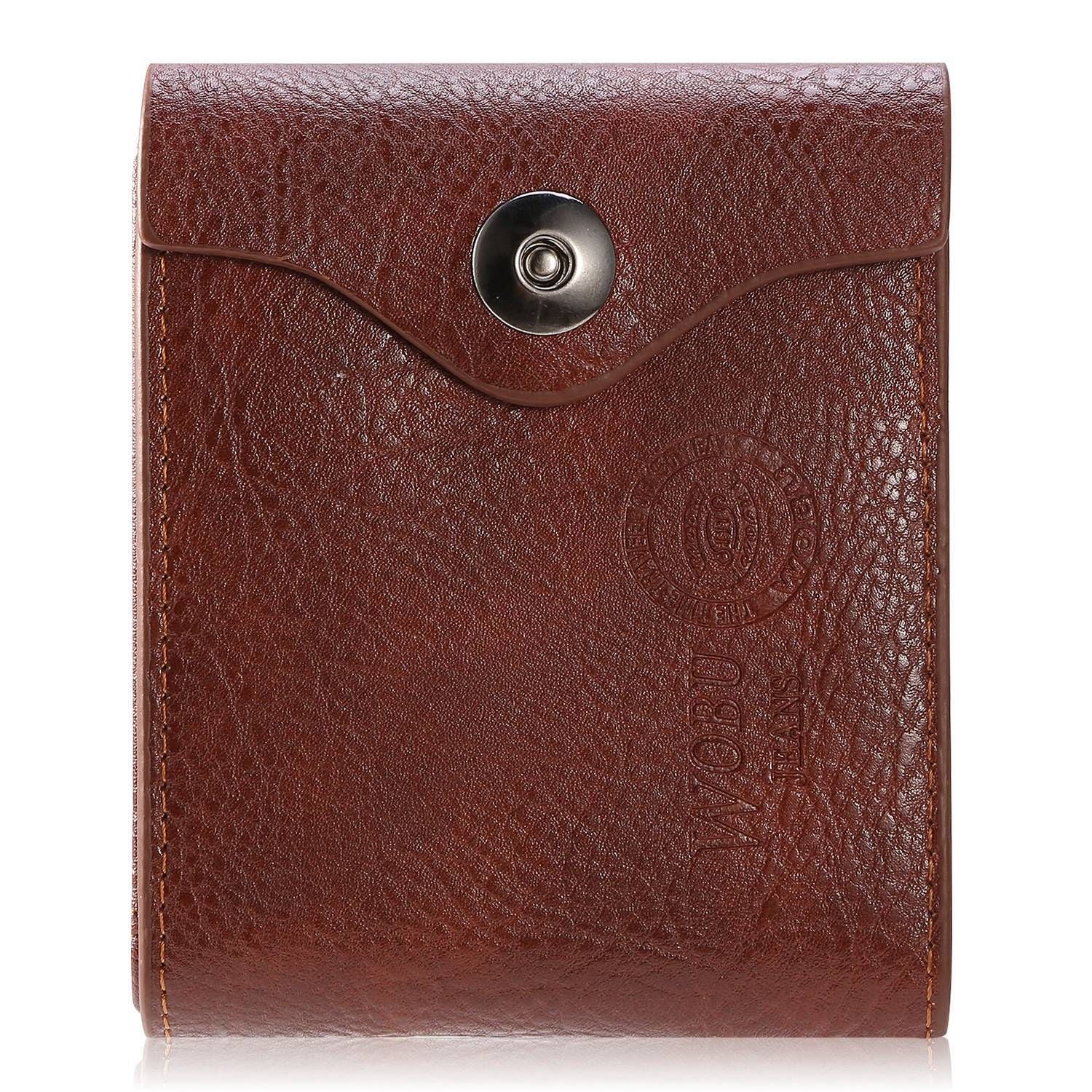 Men’s PU Leather Bifold Wallet with RFID Blocking, 9 Card Slots, Coin Pocket - Elegant and Durable Design