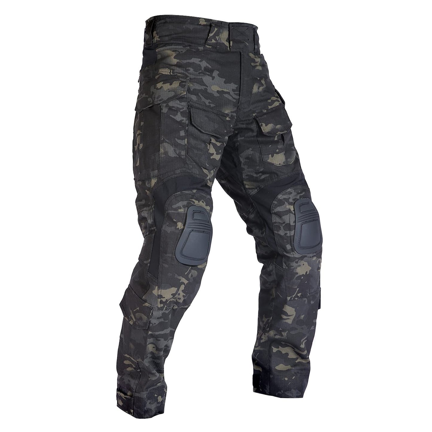 VOTAGOO G3 Combat Pants with Knee Pads, Multicam Tactical Trousers for Men, Rip-Stop Airsoft Gear, Durable Cotton Polyester Blend